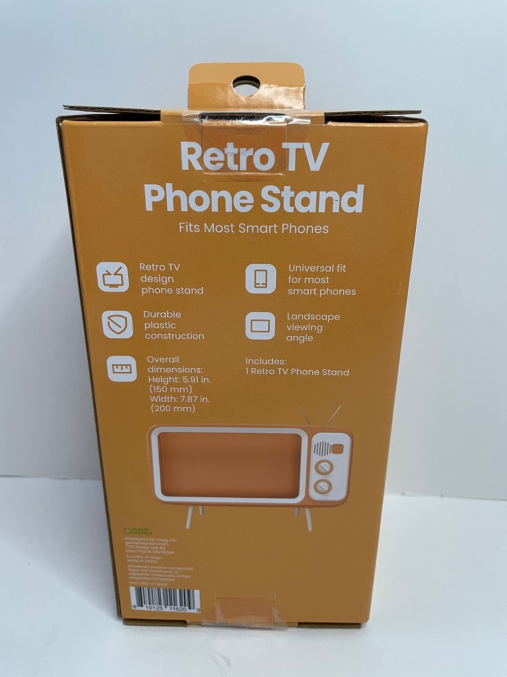 NIB Retro TV Phone Stand - Orange - Picture 2 of 3
